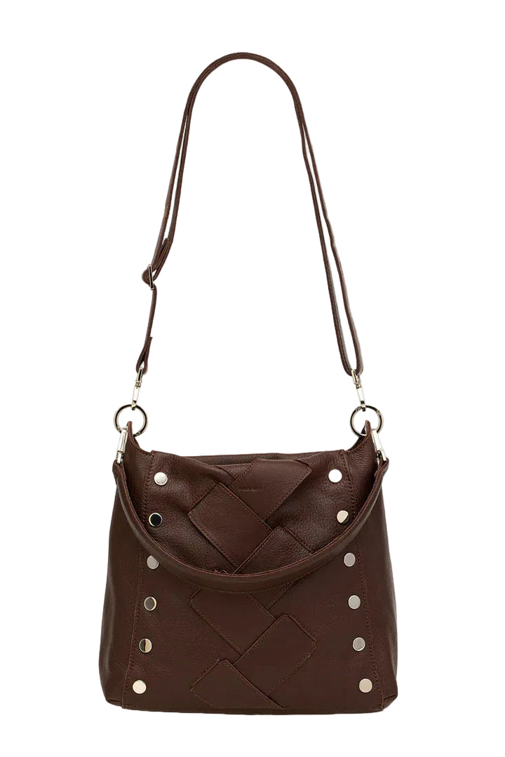 Hammitt Bryant Lrg - Espresso Pebble Weave/Silver