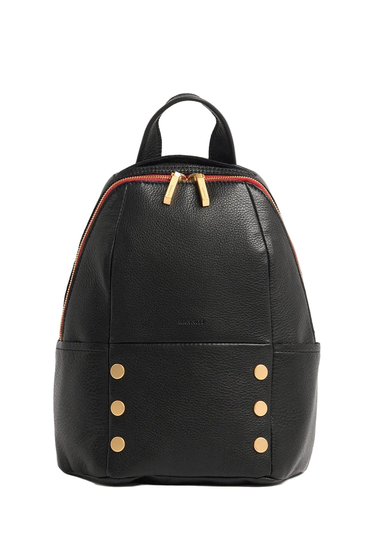 Hammitt Hunter Med - Black/Brushed Gold Red Zip