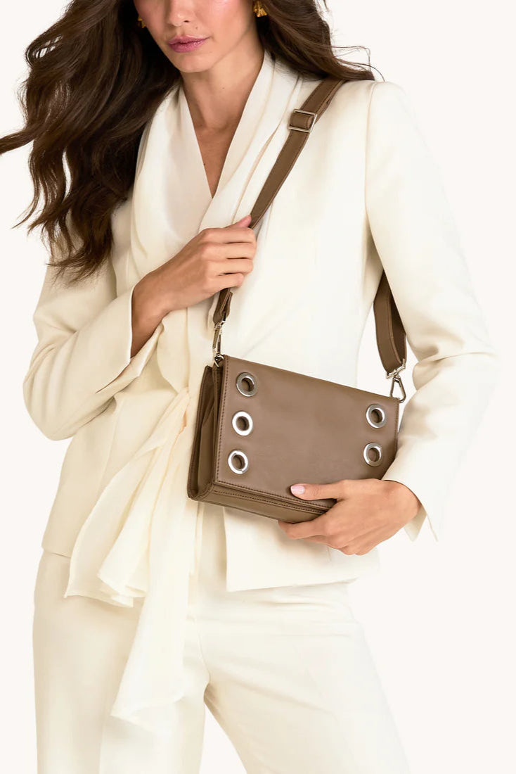 Hammitt Montana Clutch Sml - Dune/Silver