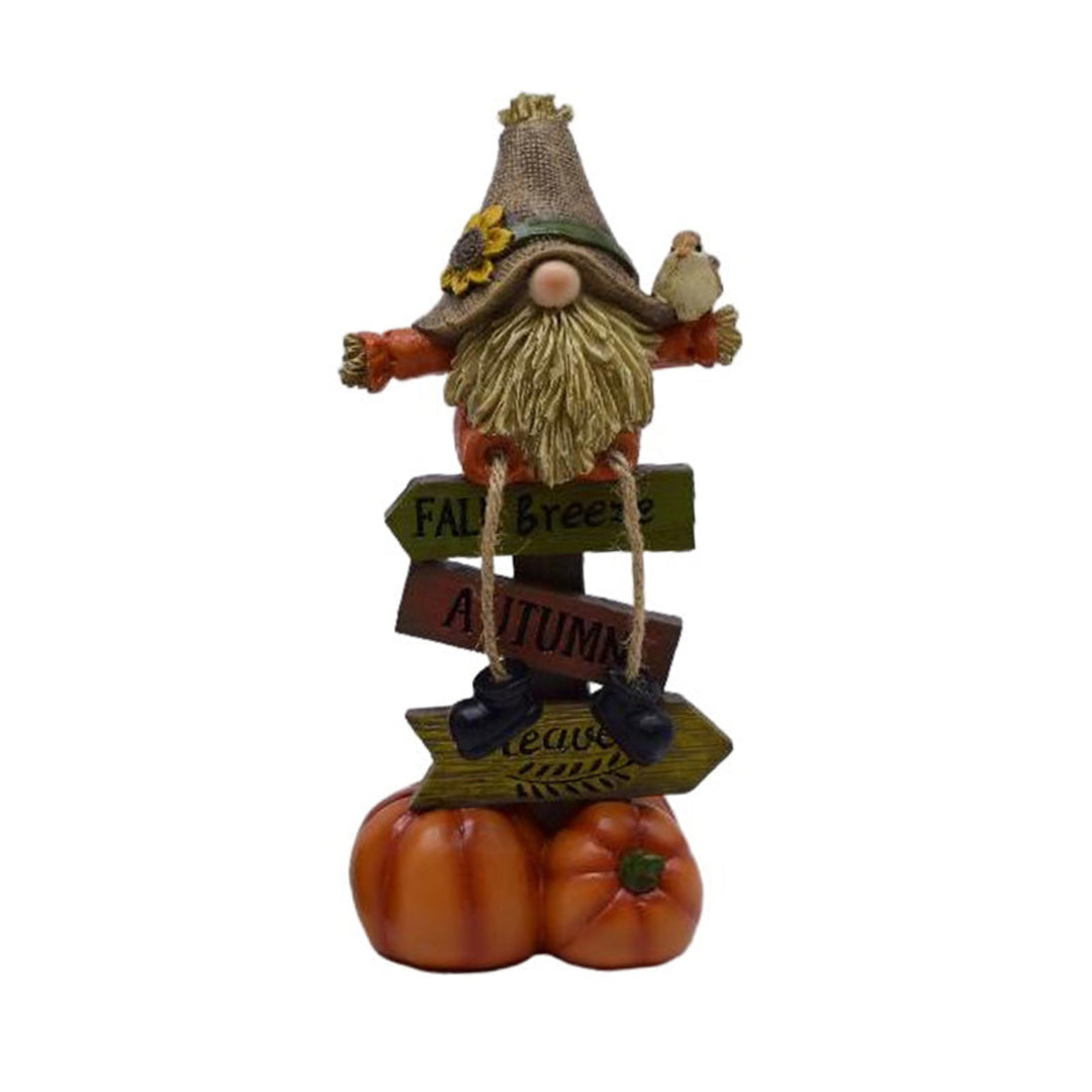 Harvest Gnome Scarecrow Figurine