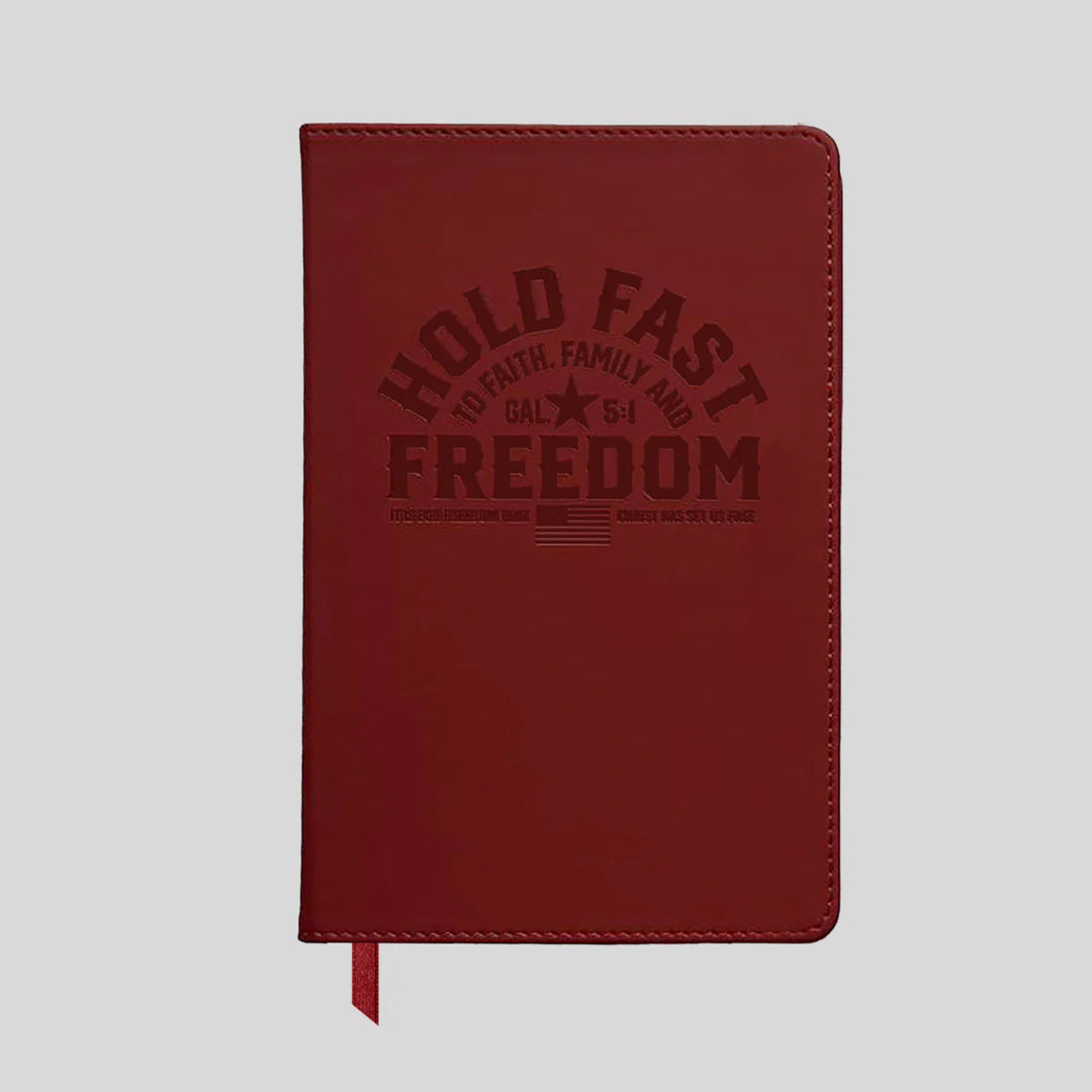 Hold Fast Freedom Rust Leather Journal 