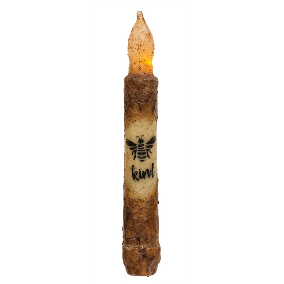 Primitive Bees Lighted Taper Candle