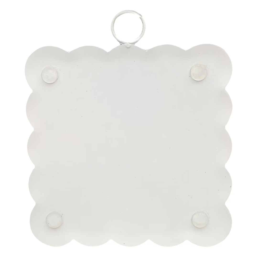 Vintage Spring Shutters Scalloped Mini Print