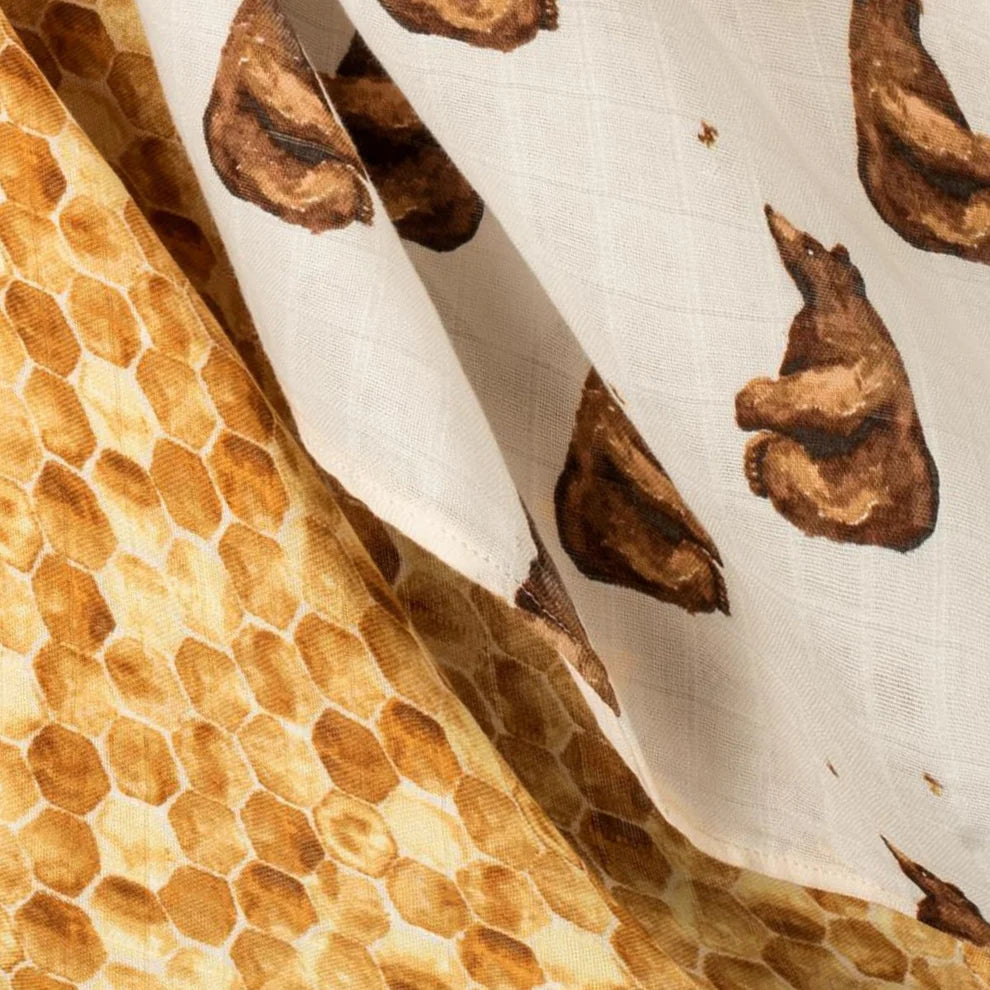 Honey Bear Burp Cloth Set