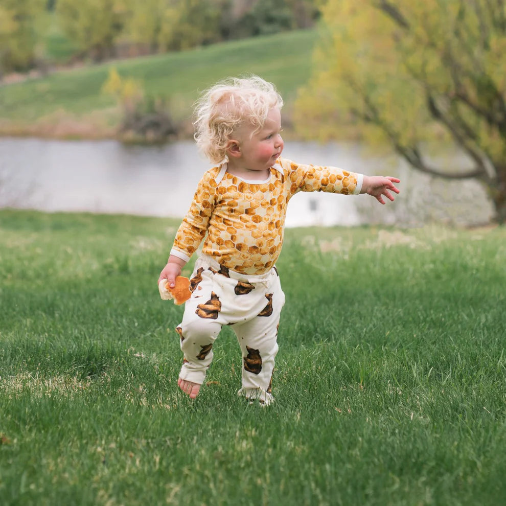 Honeycomb Bamboo Long Sleeve Onesie
