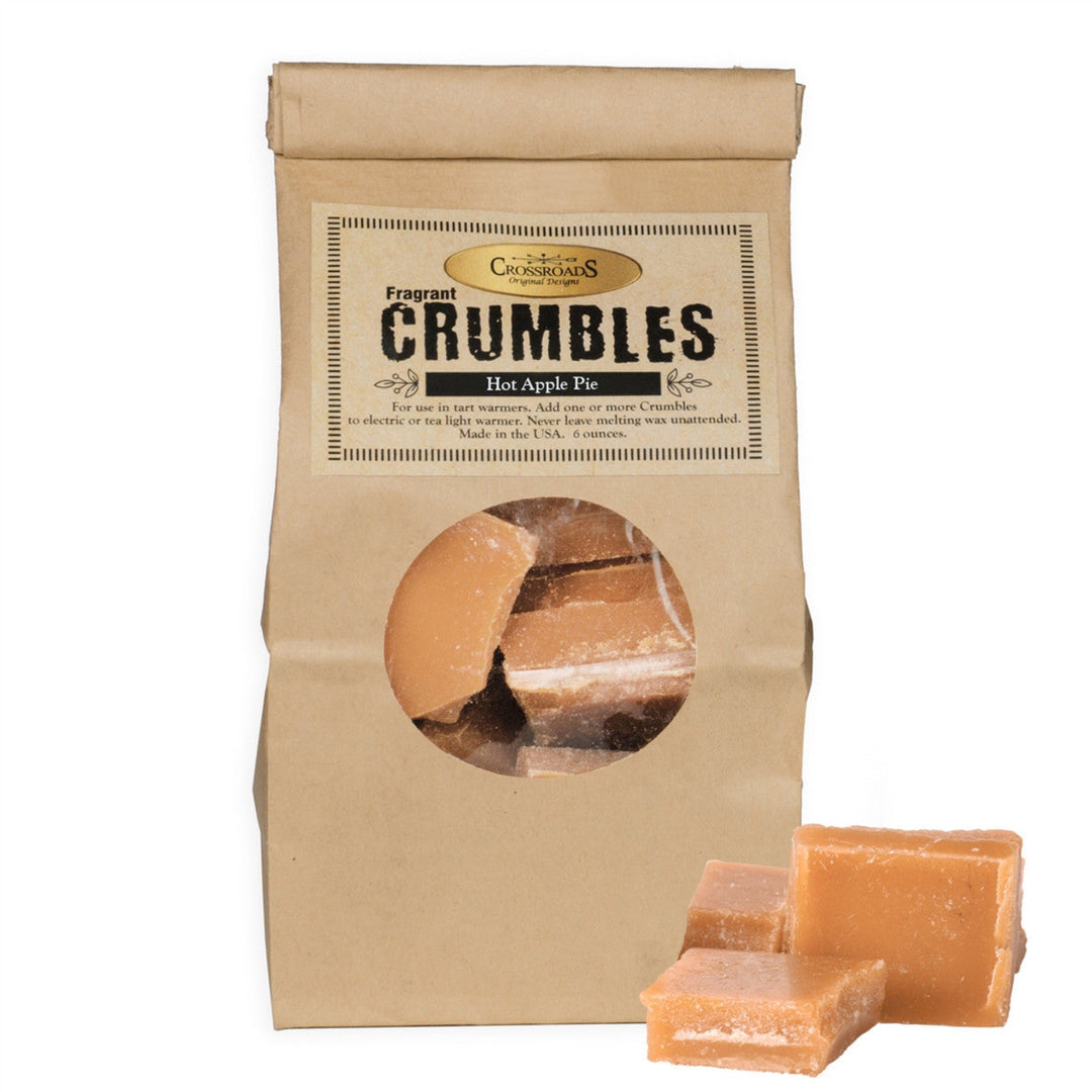 Fragrant Crumbles hot apple pie product with packaging on a white background