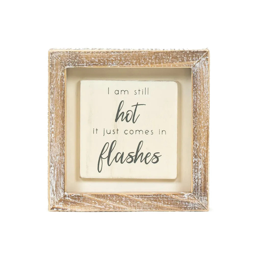 Decorative frame with humorous quote inside on a white background