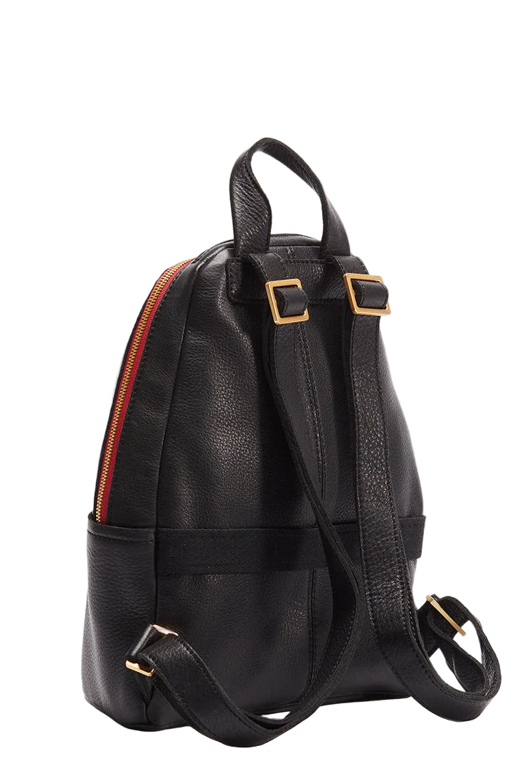 Hammitt Hunter Med - Black/Brushed Gold Red Zip