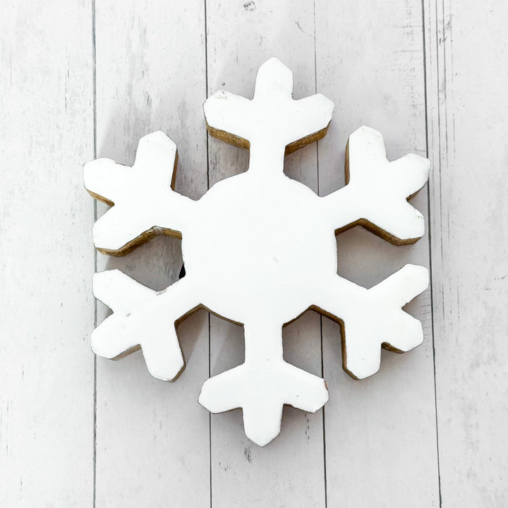 White Wooden Snowflake