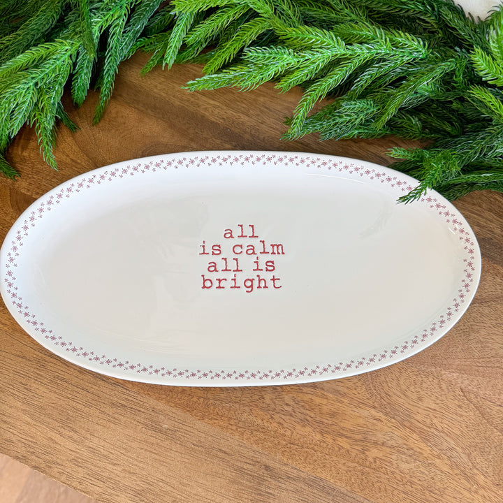 Holiday Sayings Oval Platter