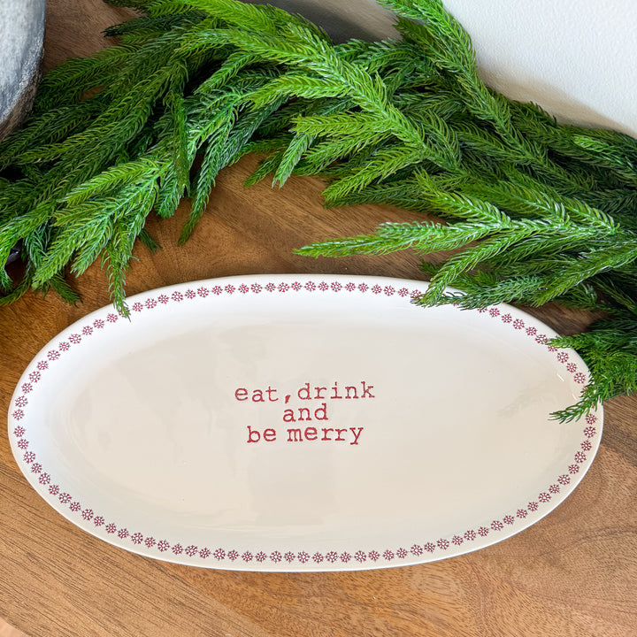 Holiday Sayings Oval Platter