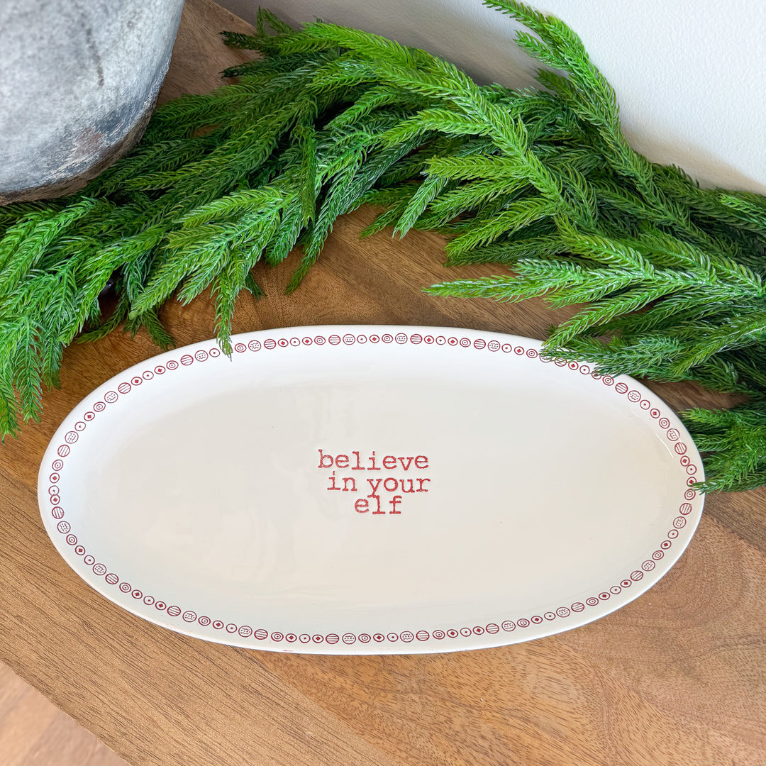 Holiday Sayings Oval Platter