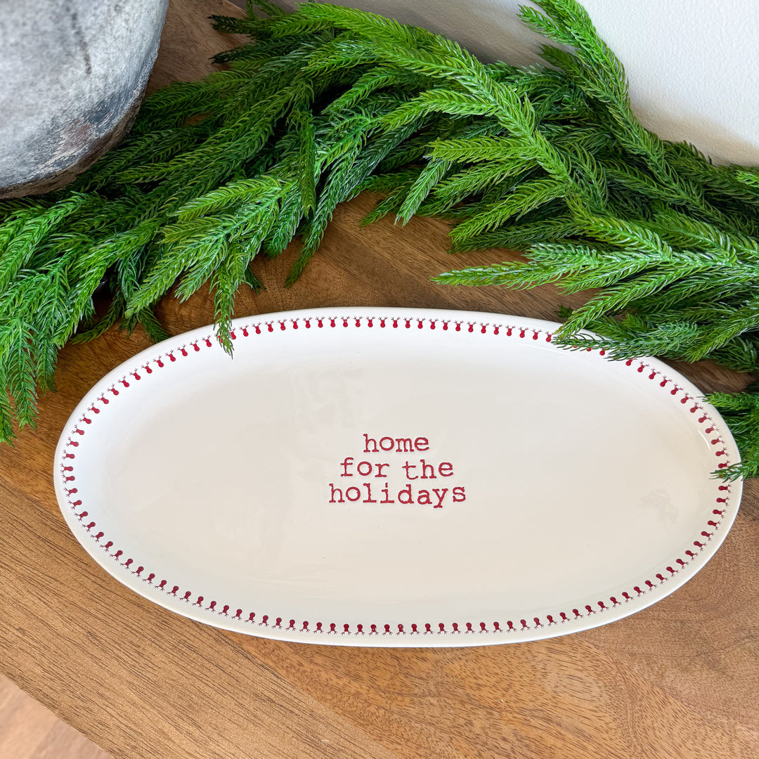 Holiday Sayings Oval Platter