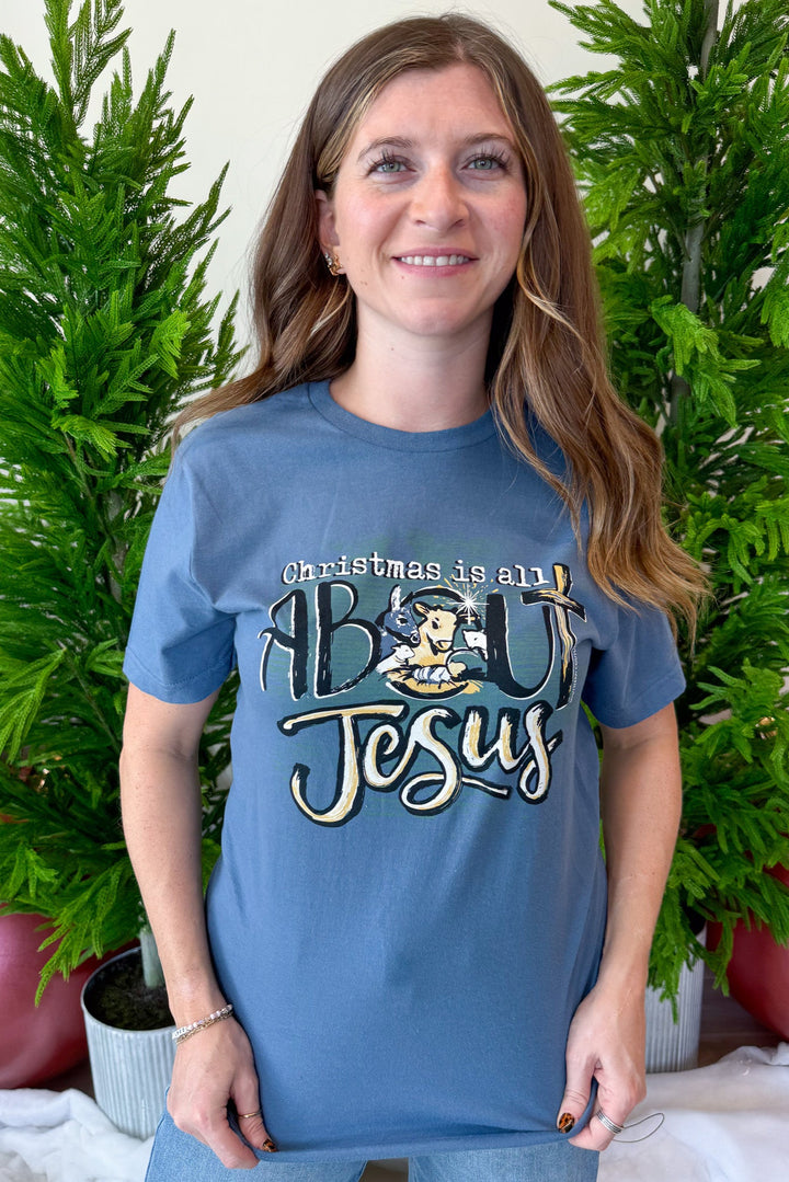 Christmas Is All About Jesus Tee Curvy