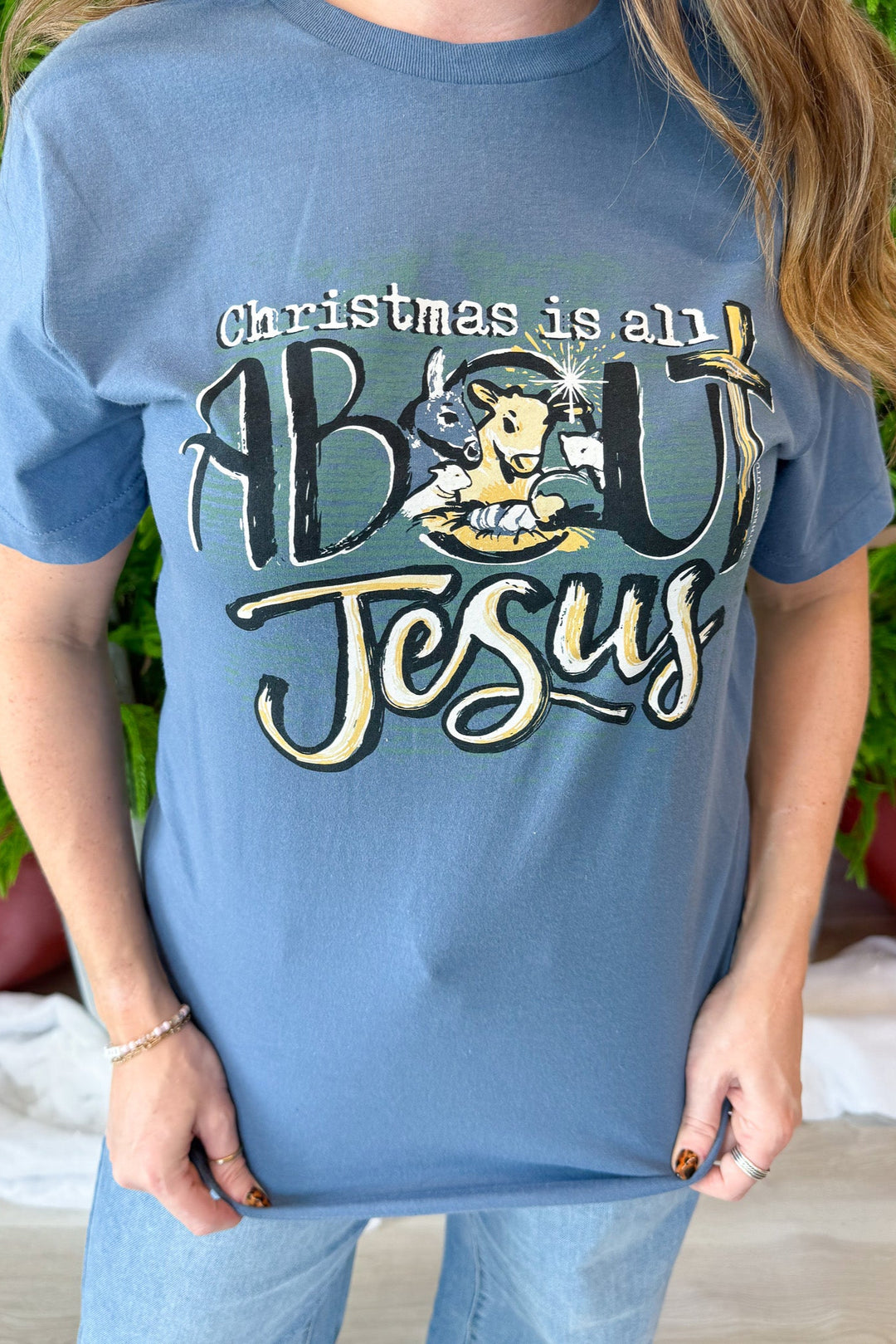 Christmas Is All About Jesus Tee Curvy