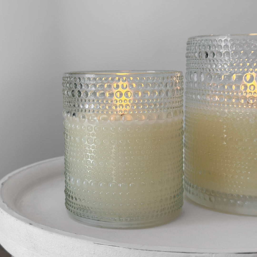 Bubble Glass Flame Candle