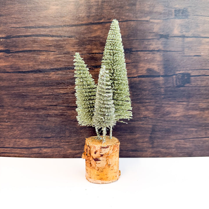 Glittered Bottle Brush Tree Bunch