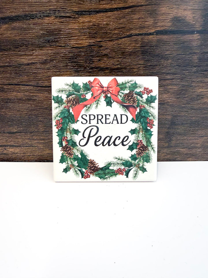 Woodland Wreath Holiday Coaster