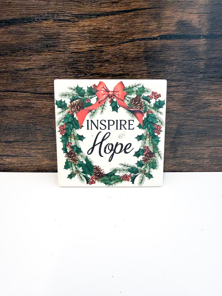 Woodland Wreath Holiday Coaster