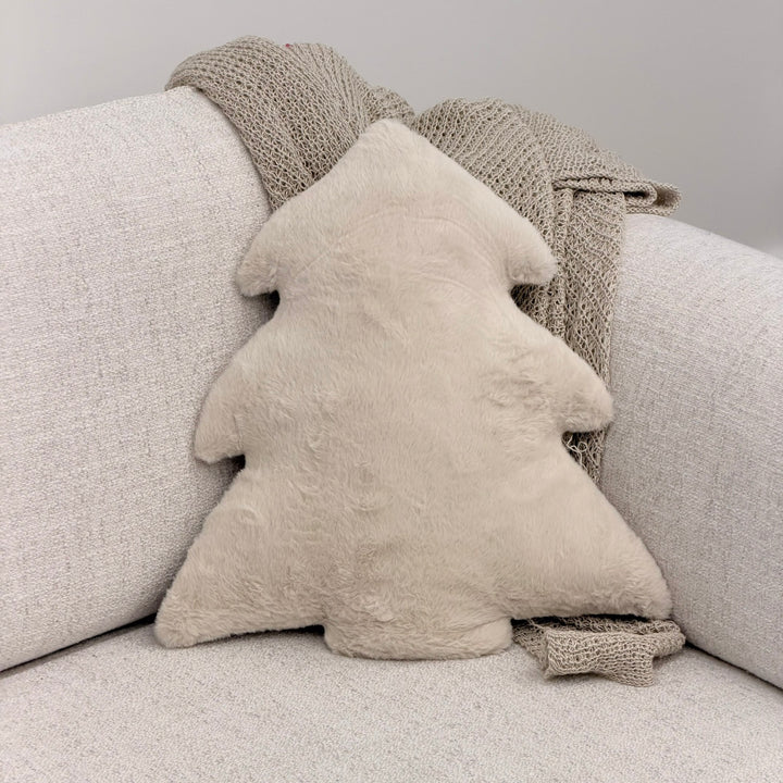 Plush Fur Tree Shaped Pillow