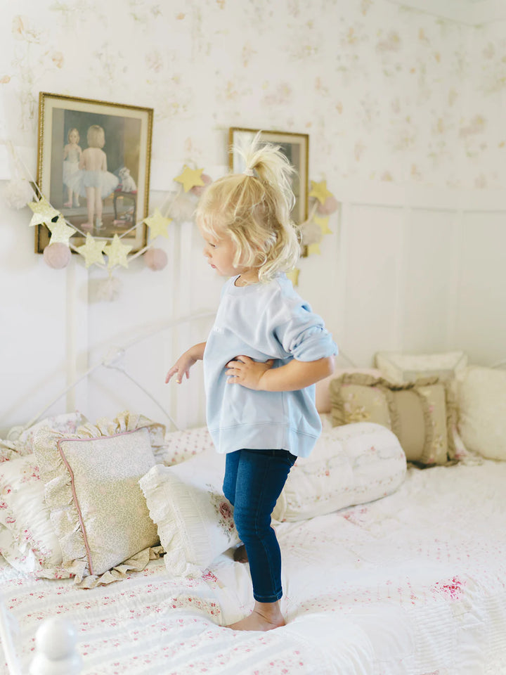 Jesus Loves You Sweatshirt in Vintage Blue