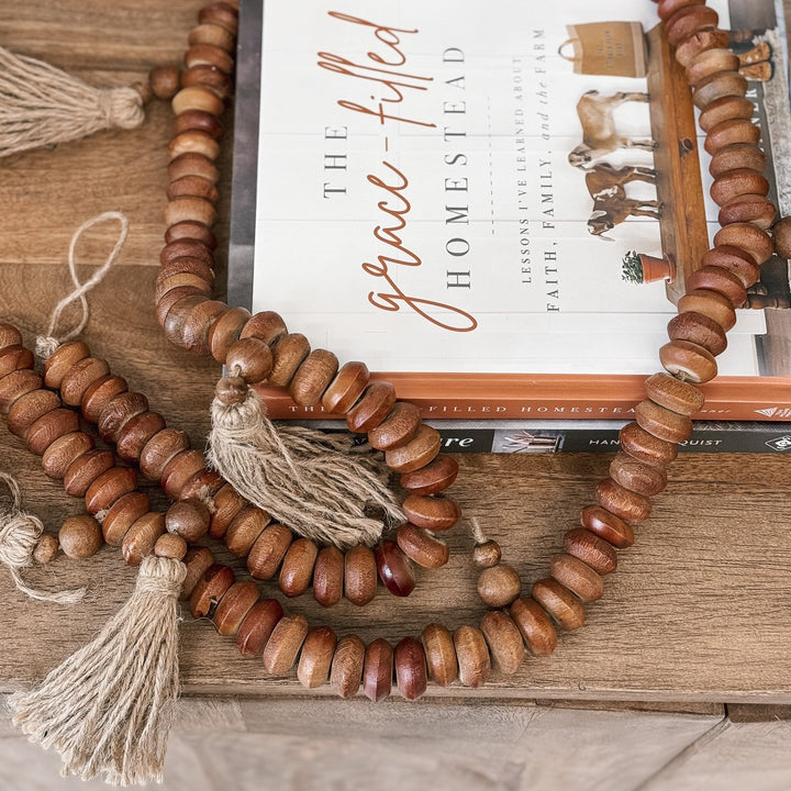 Brown Beaded Tassel Garland