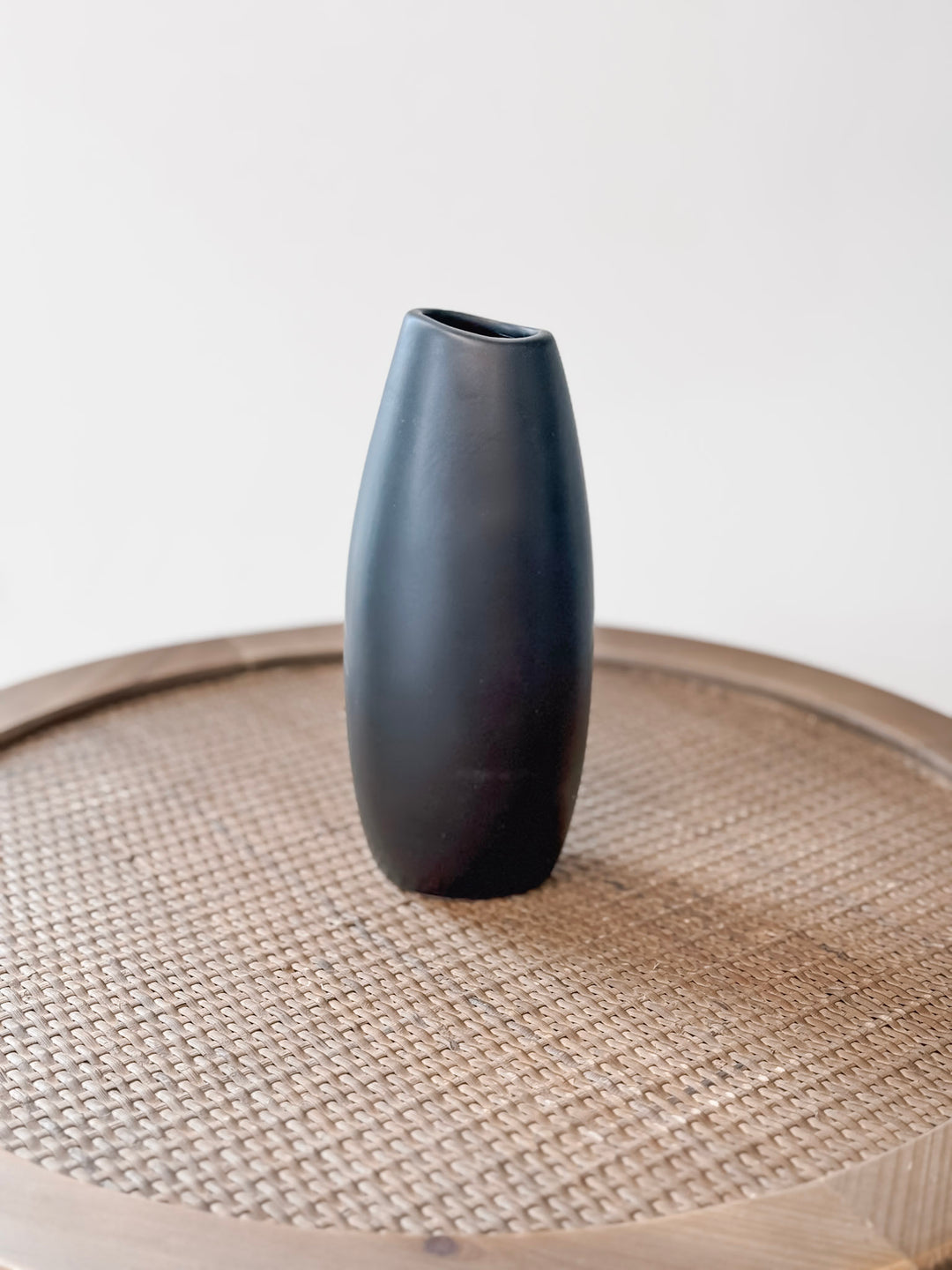 Tall Modern Matte Black Vase