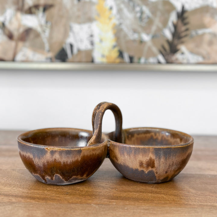 Brown Double Handled Dish
