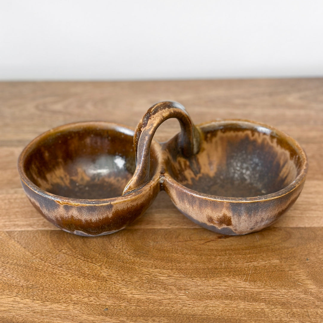 Brown Double Handled Dish
