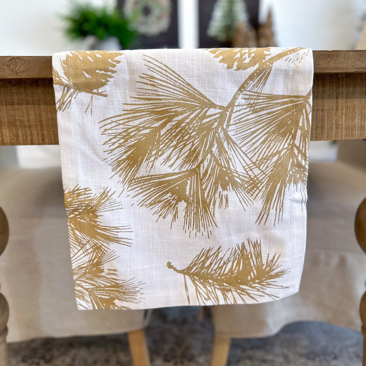 Gold Pinecone Table Runner