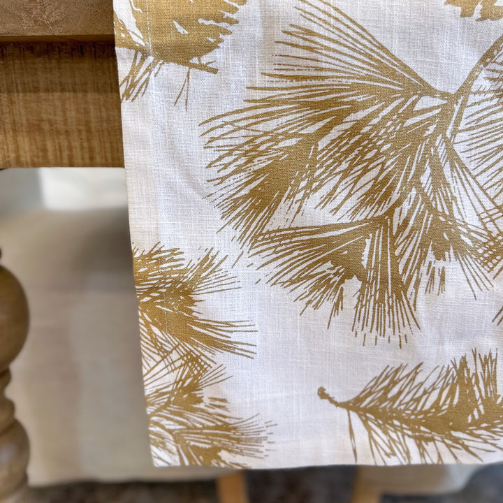 Gold Pinecone Table Runner