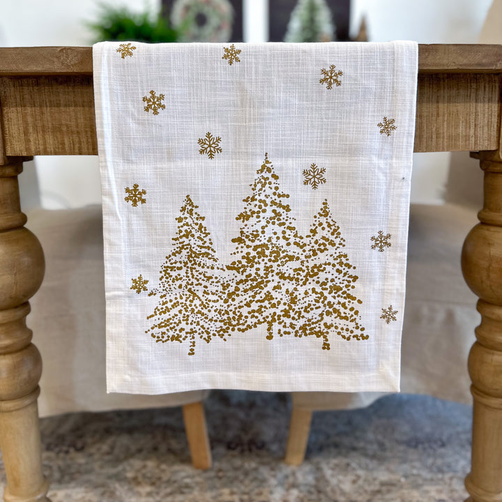 Golden Christmas Table Runner