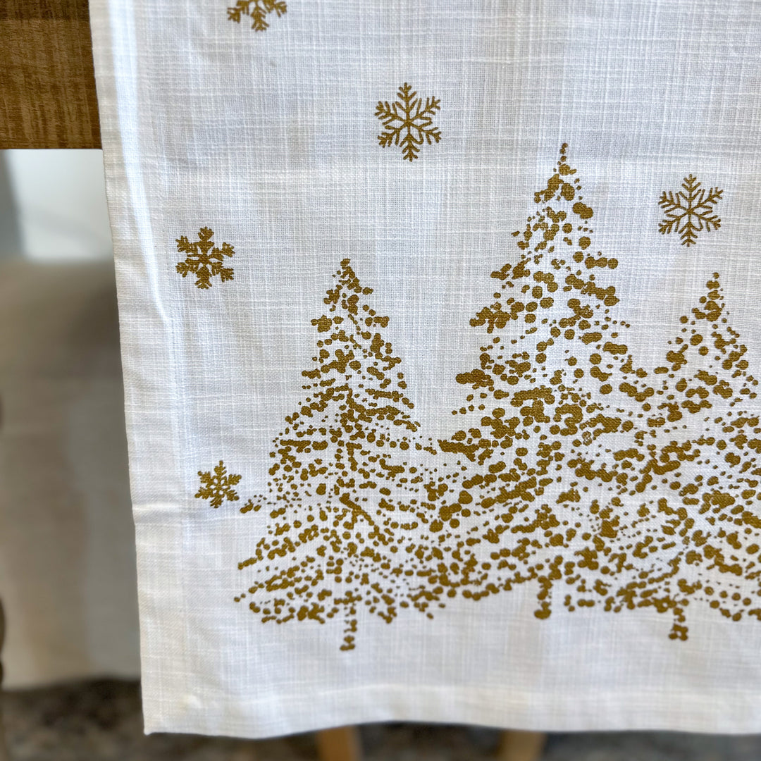 Golden Christmas Table Runner