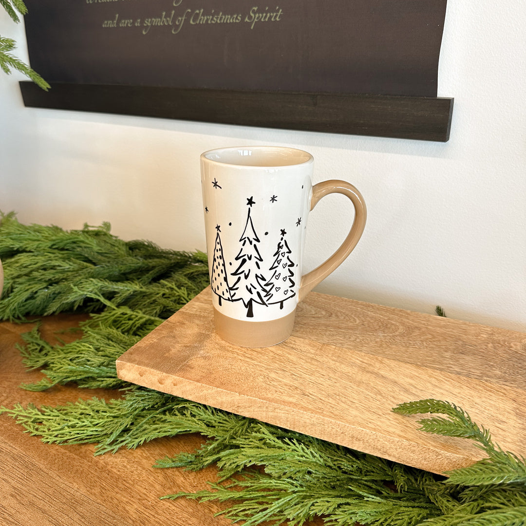 Sketched Christmas Trees Mug