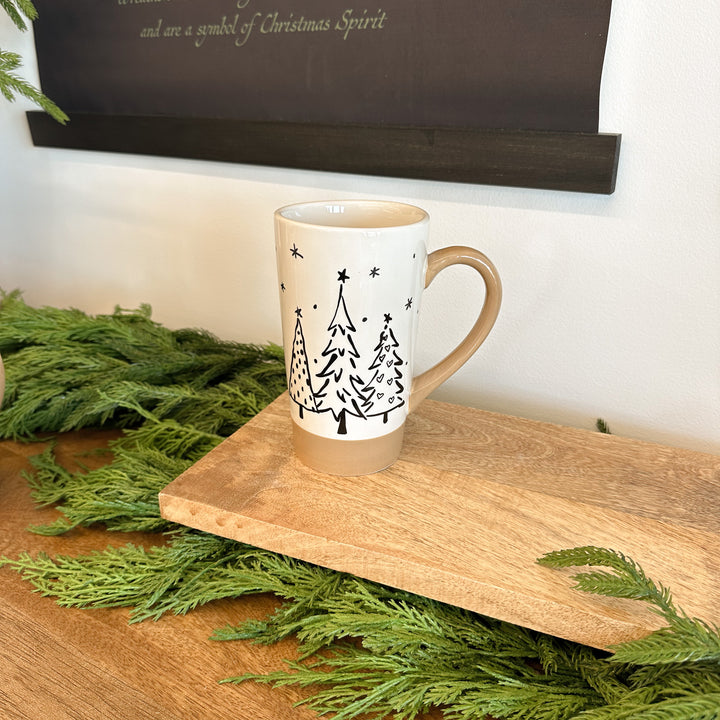 Sketched Christmas Trees Mug