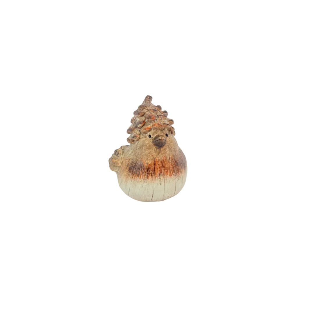 Happy Pinecone Bird Figurines