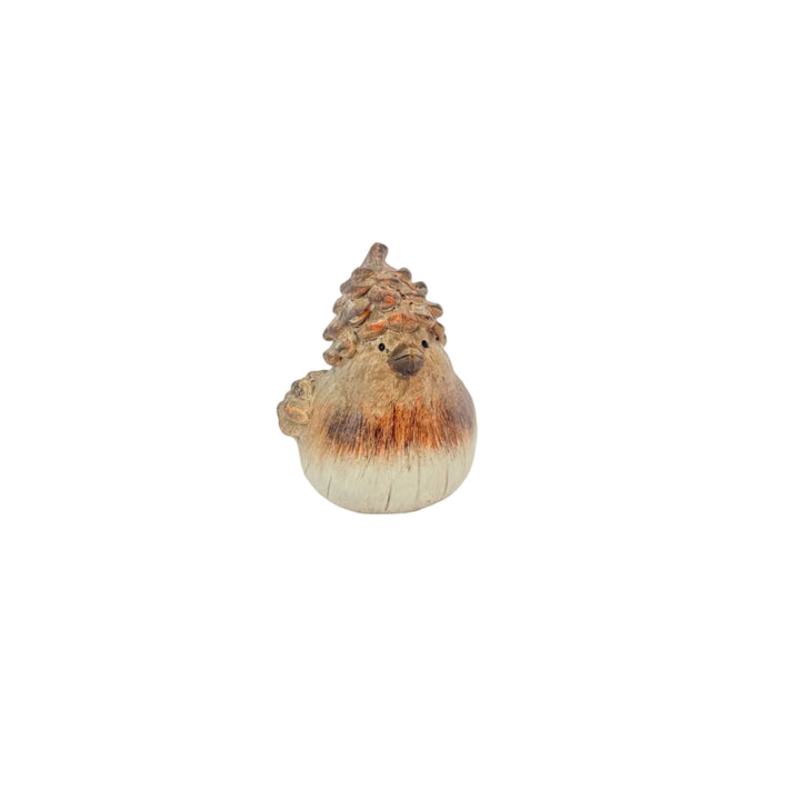 Happy Pinecone Bird Figurines