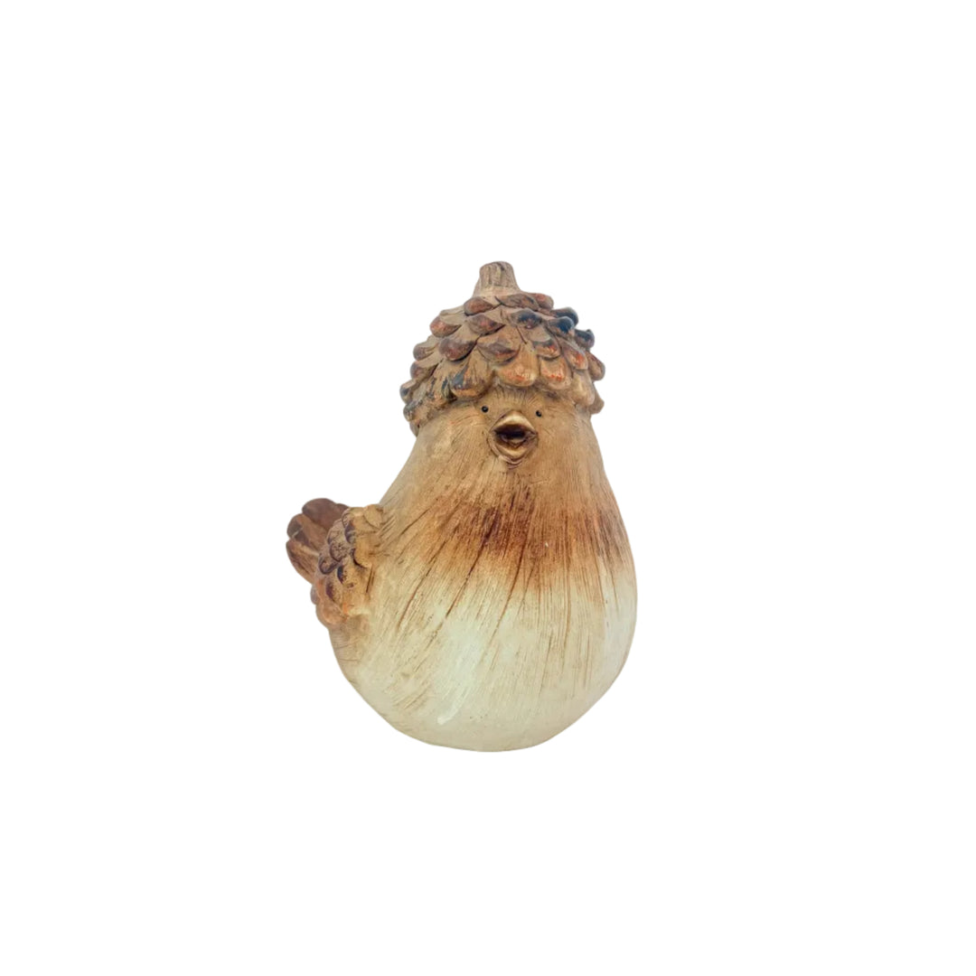 Happy Pinecone Bird Figurines