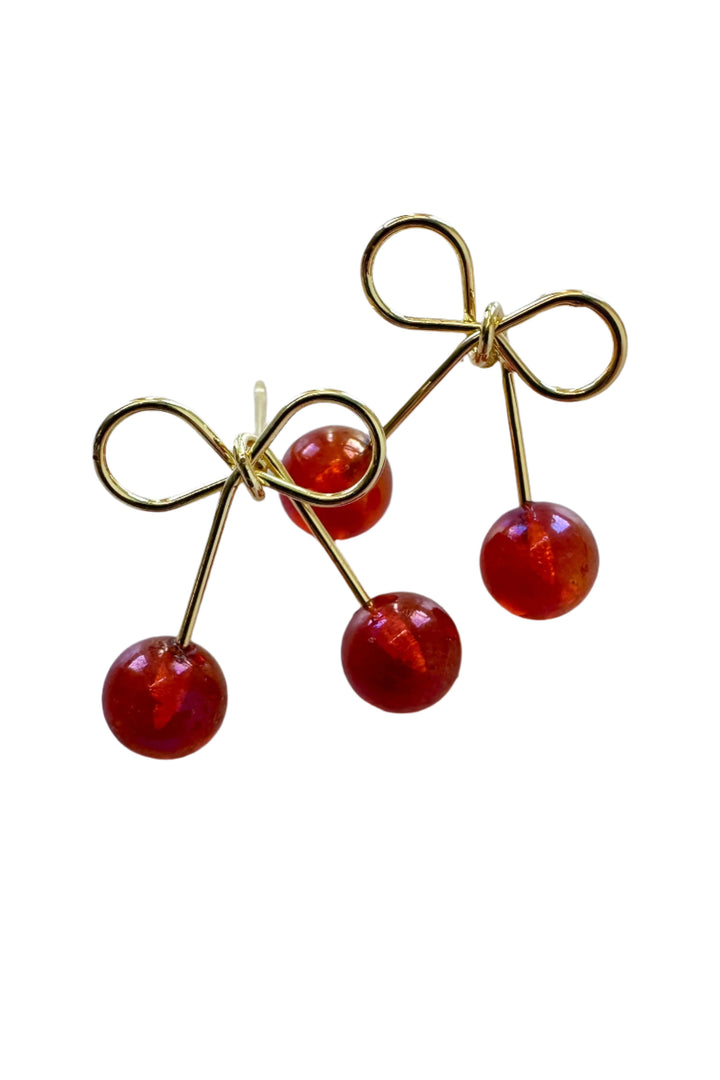 Cherry Bow Earrings
