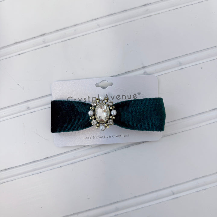 Velvet Bow Clip