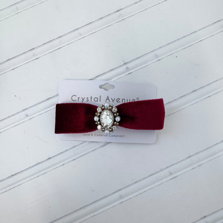 Velvet Bow Clip