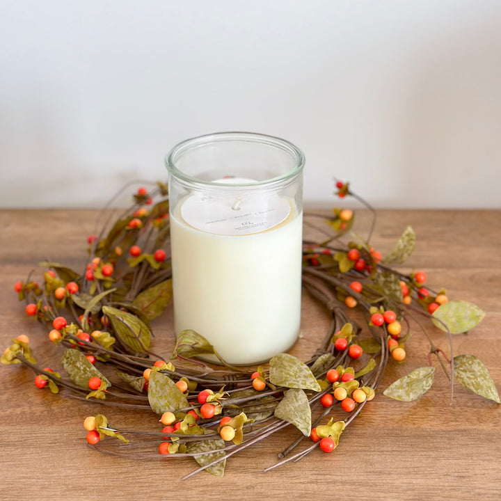 White Pumpkin Classic Glass Jar Soy Candle