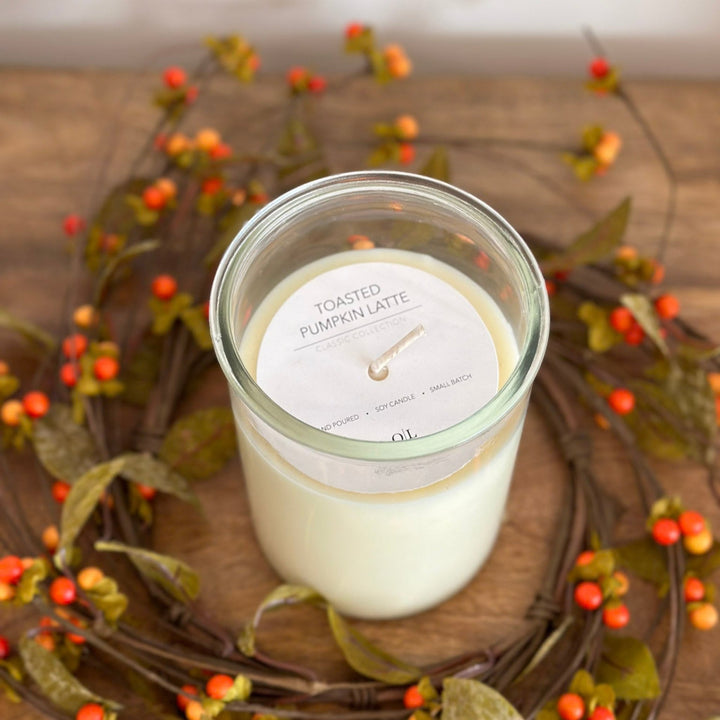 Toasted Pumpkin Latte Classic Glass Jar Soy Candle