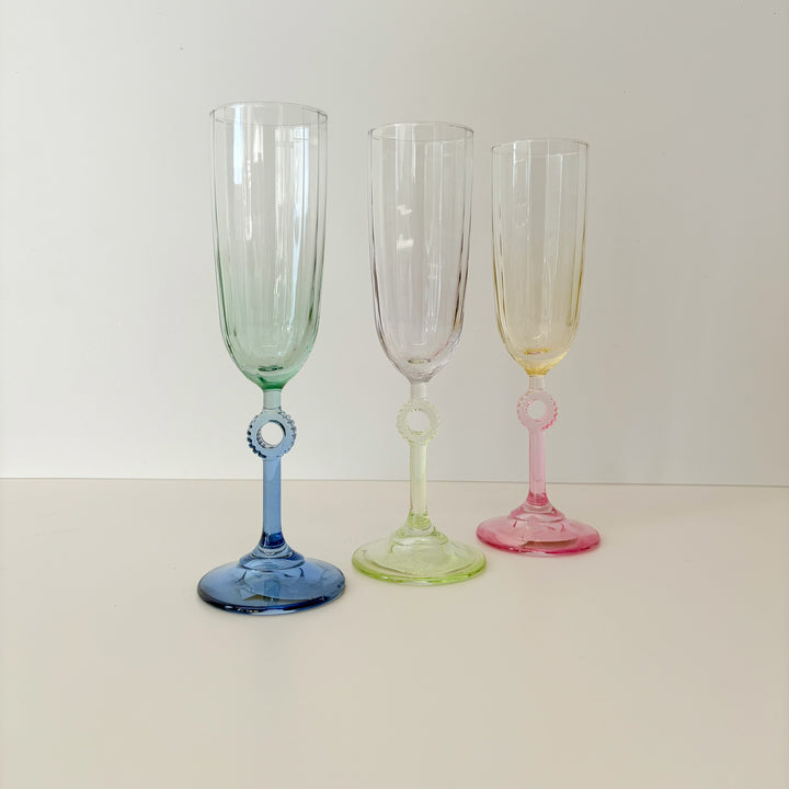 Colored Champagne Flute