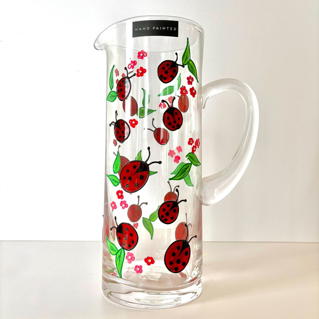 Hand Painted Ladybug Pitcher