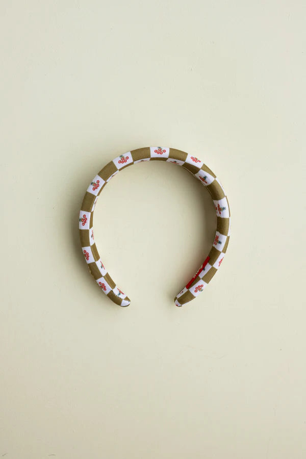 Kaxi Checkered Floral Padded Headband