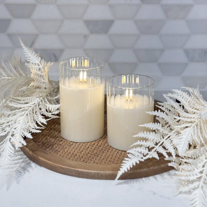 Faceted Simple Ivory Radiance Candle