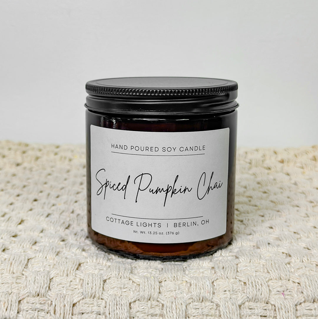 Spiced Pumpkin Chai Soy Amber Candle