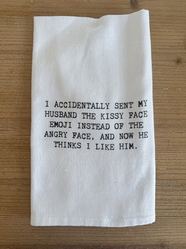 Sent My Husband Emoji Towel