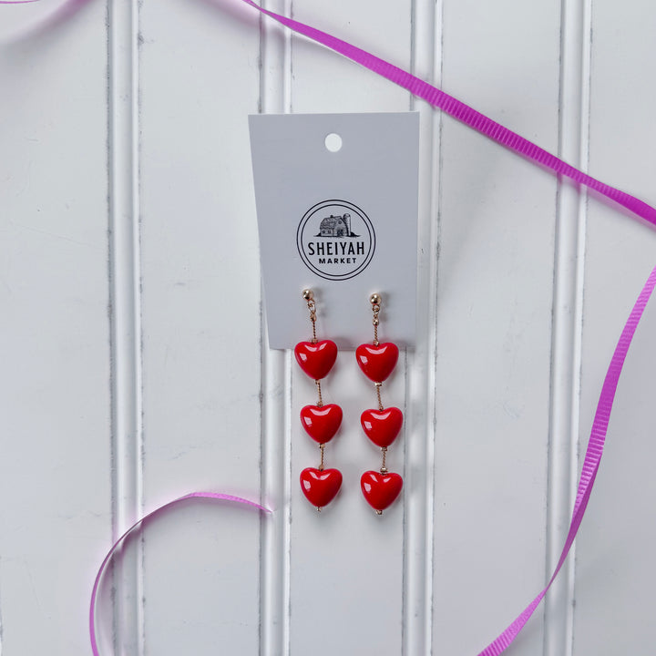 Cascading Hearts Earrings